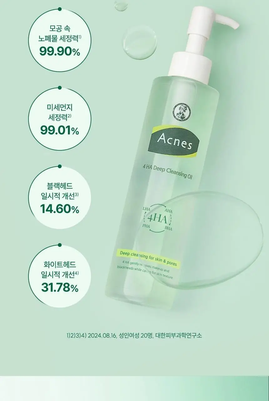 [피지제거] 아크네스 포하 딥 클렌징 오일 200mL 기획 (+ 여행용 30mL 증정) 상세페이지 5